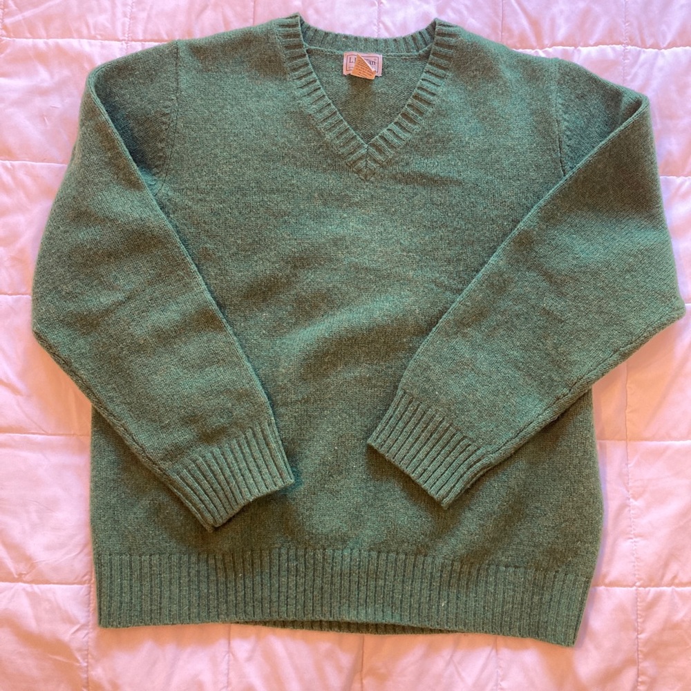 L.L. Bean vintage Shetland wool men’s large sweater - Picture 2 of 7